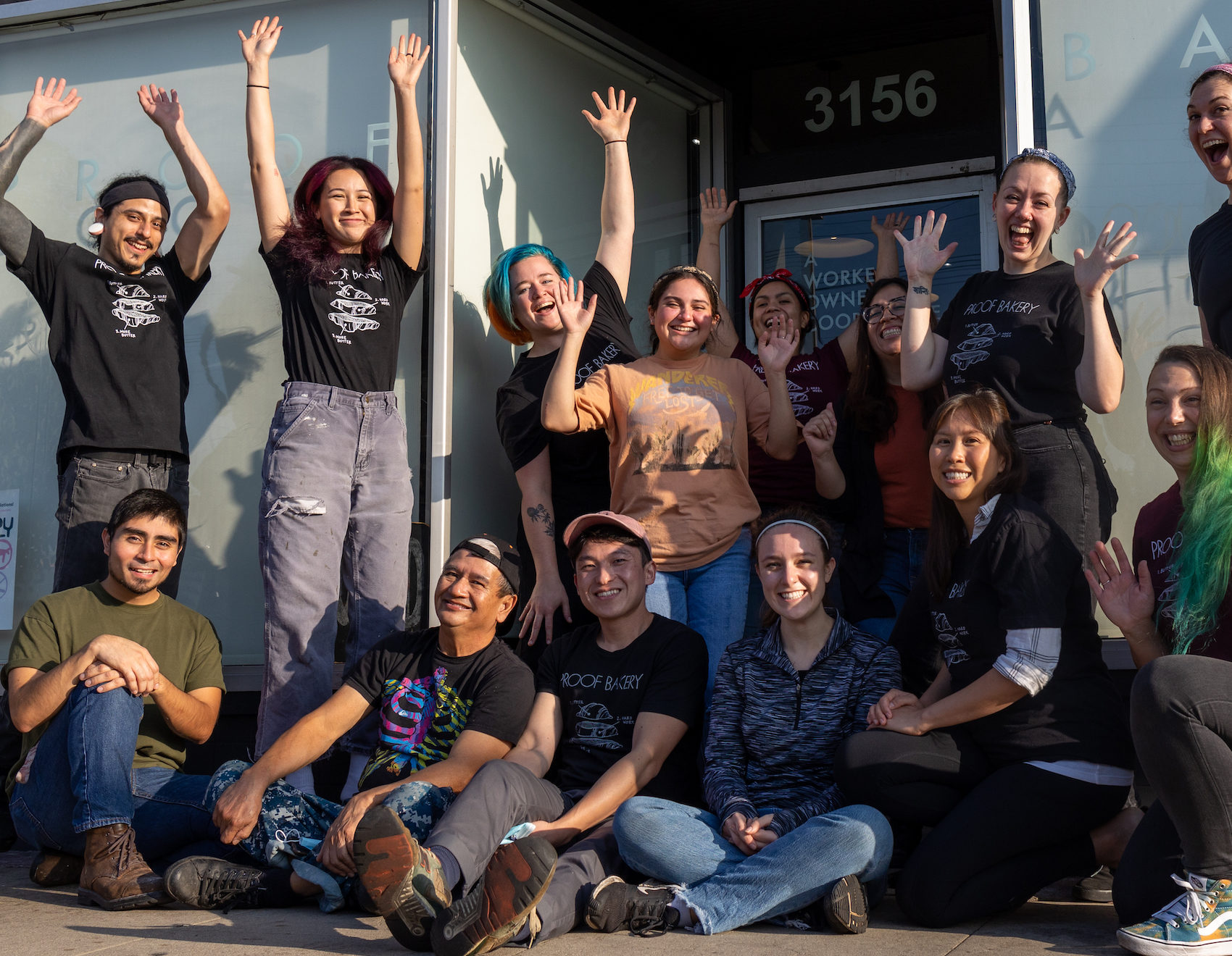 Photo credit: ICA Fund. Worker Owners of Proof Bakery Los Angeles, CA
